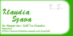 klaudia szava business card